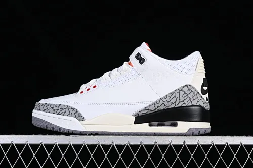 All categories Air Jordan Jordan series basketball shoes Air Jordan 3 foreign trade version Air Jordan 3 "White Cement Reimagined" AJ3 Joe 3 new white cement replica basketball shoes DN3707-100